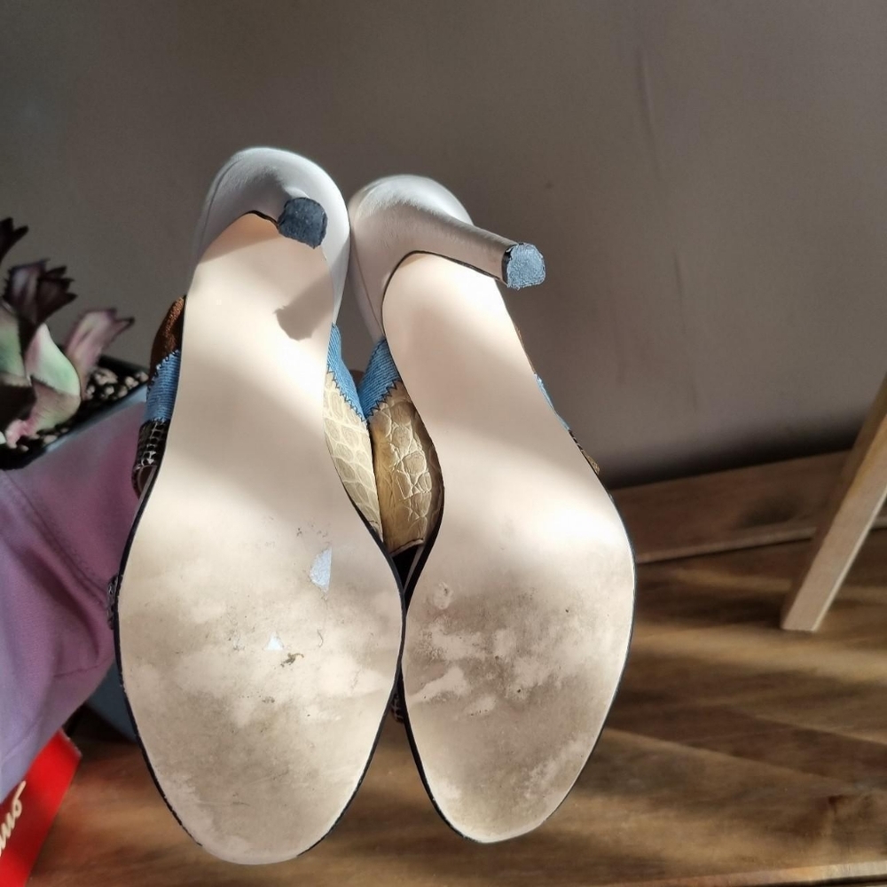 Amazing Morgan de toi y2k Heeled Sandals with diamonte buckle Size 38 uk 5 - Picture 3 of 4